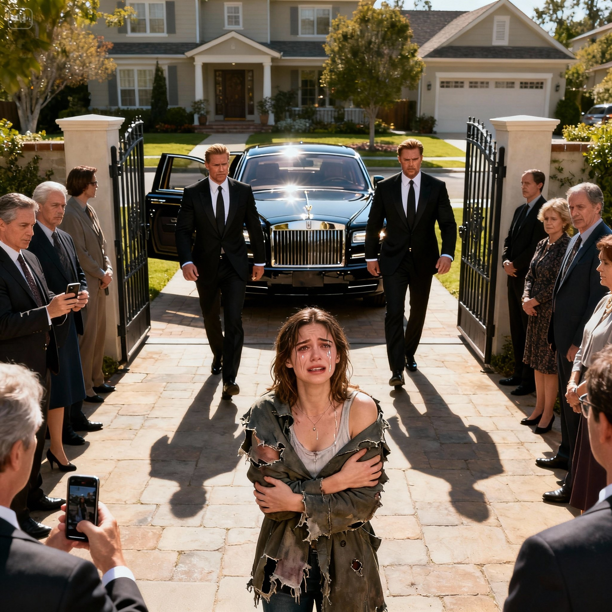 The autumn air was crisp, but inside the small suburban courtyard of the Evans family mansion, the atmosphere burned with cruelty.-DIUY