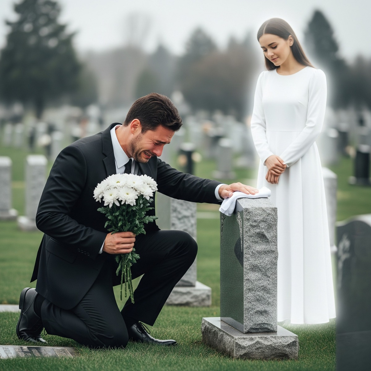 The day before I married my new wife, I went to clean my late wife’s grave…-DIUYY