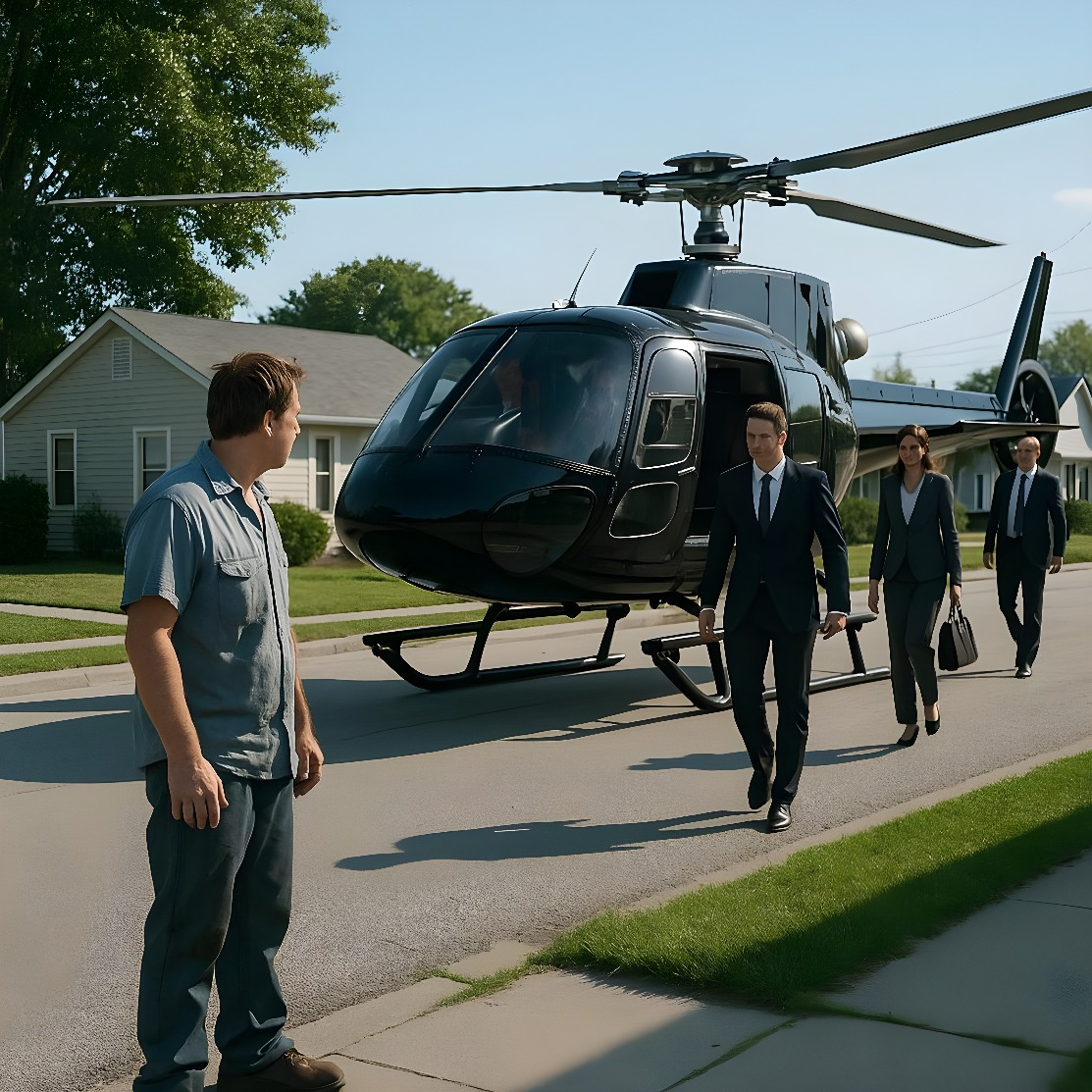 Egy Szerelő Segített Egy Nőnek az Esőben, Két Napra Rá Helikopter Érkezett a Házához