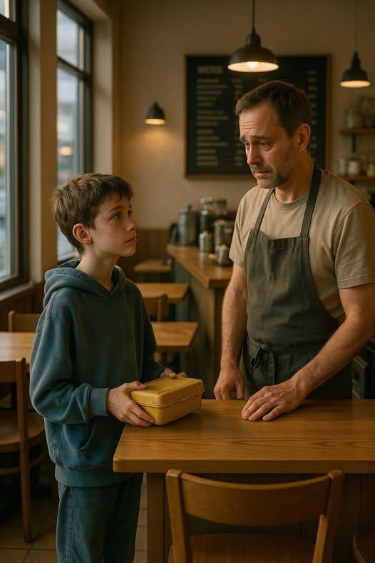 A fiú, aki folyton műanyag uzsonnásdobozt hozott a kávézóba, és „gyerekadagot” kért haza, végül rávette a tulajdonost, hogy kövesse őt egy esős estén