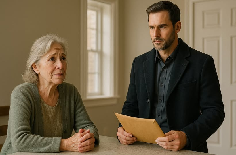 Wysoki mężczyzna stał w drzwiach schroniska dla bezdomnych,