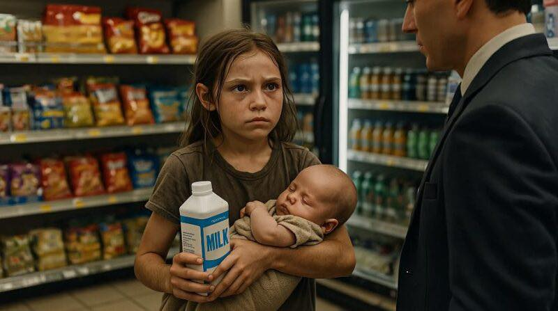 Egy kislány a karjába vette a bátyját és tejet kért tőle – a milliárdos válasza mindent megváltoztatott